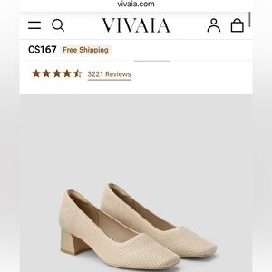 Cream Suede-Like Heels with Rounded Toe
